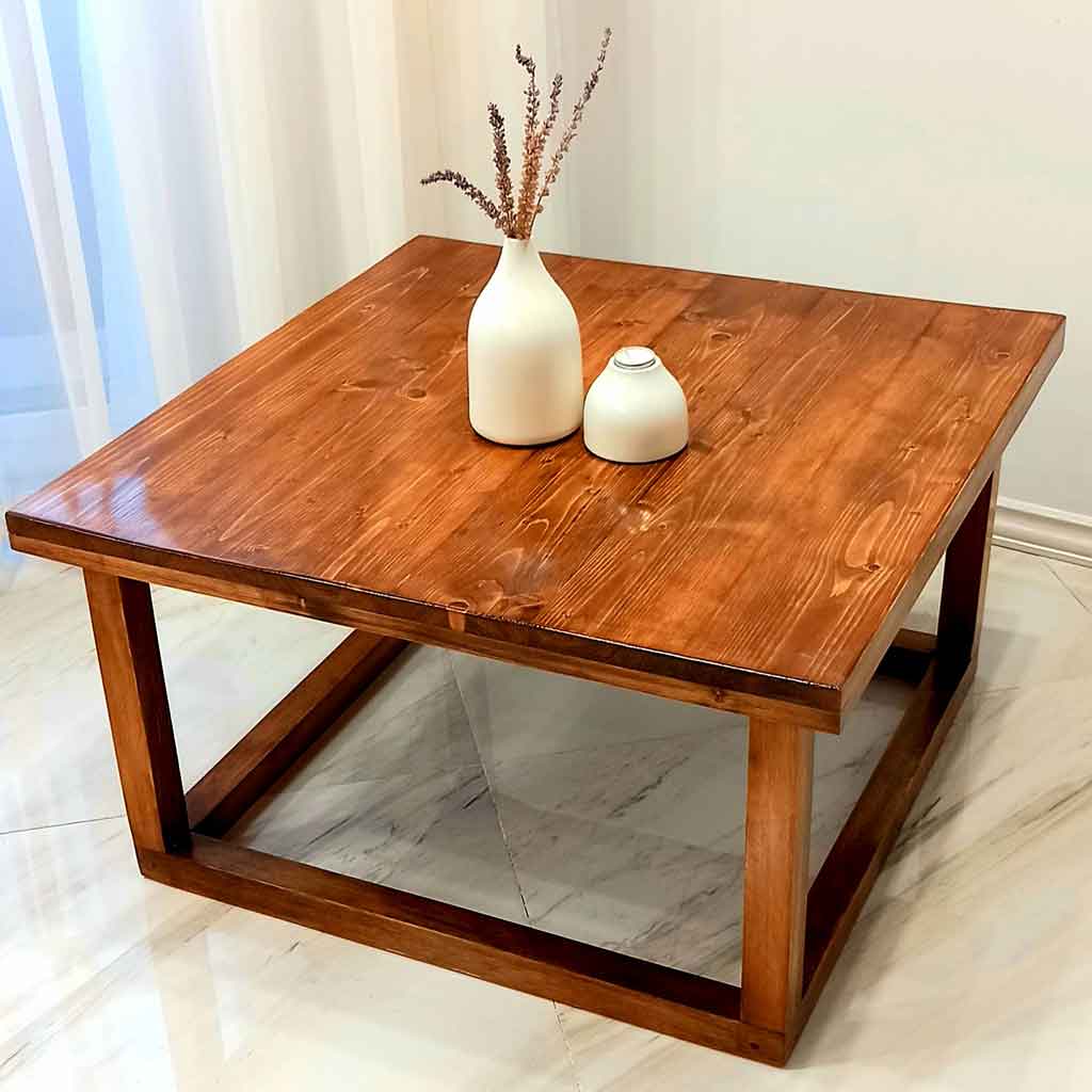 میز جلو مبلی  چوبی مدل مکعب