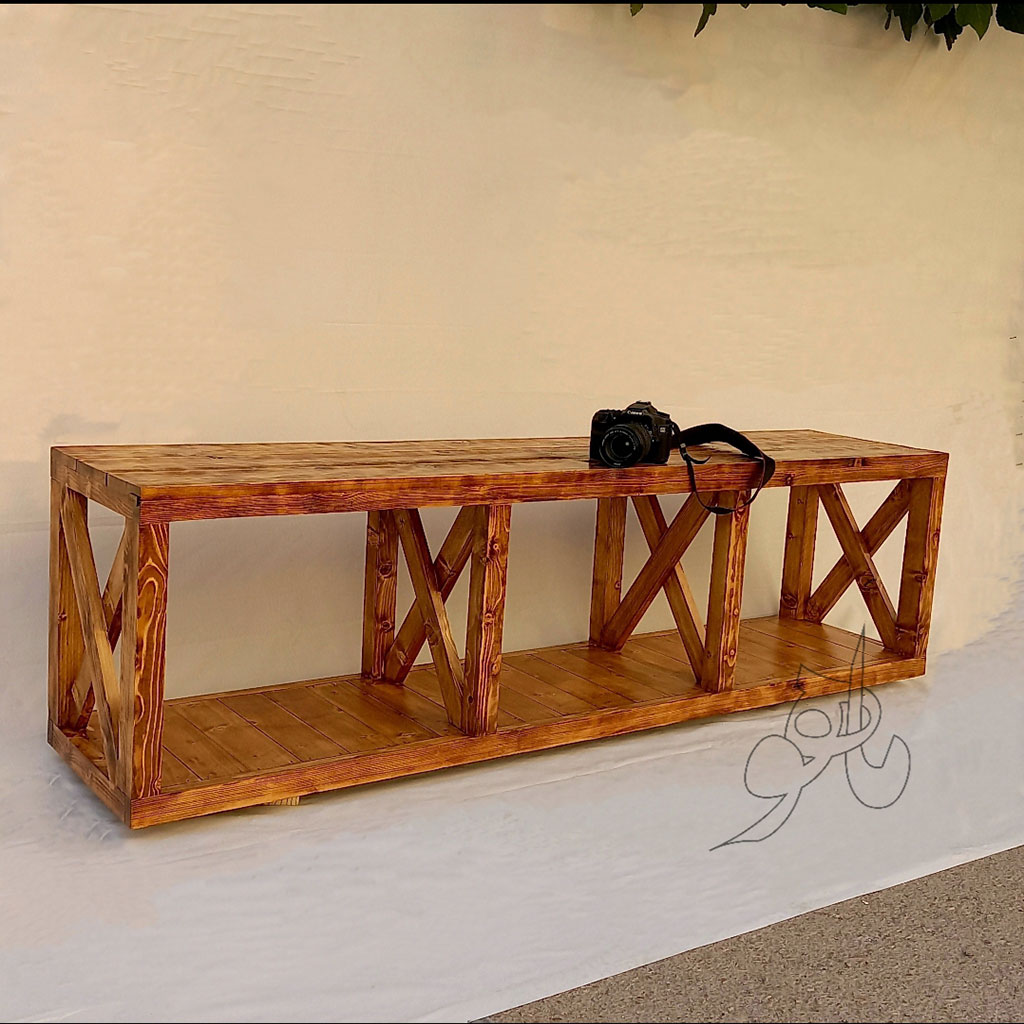 میز تی وی چوب طبیعی مدل باران