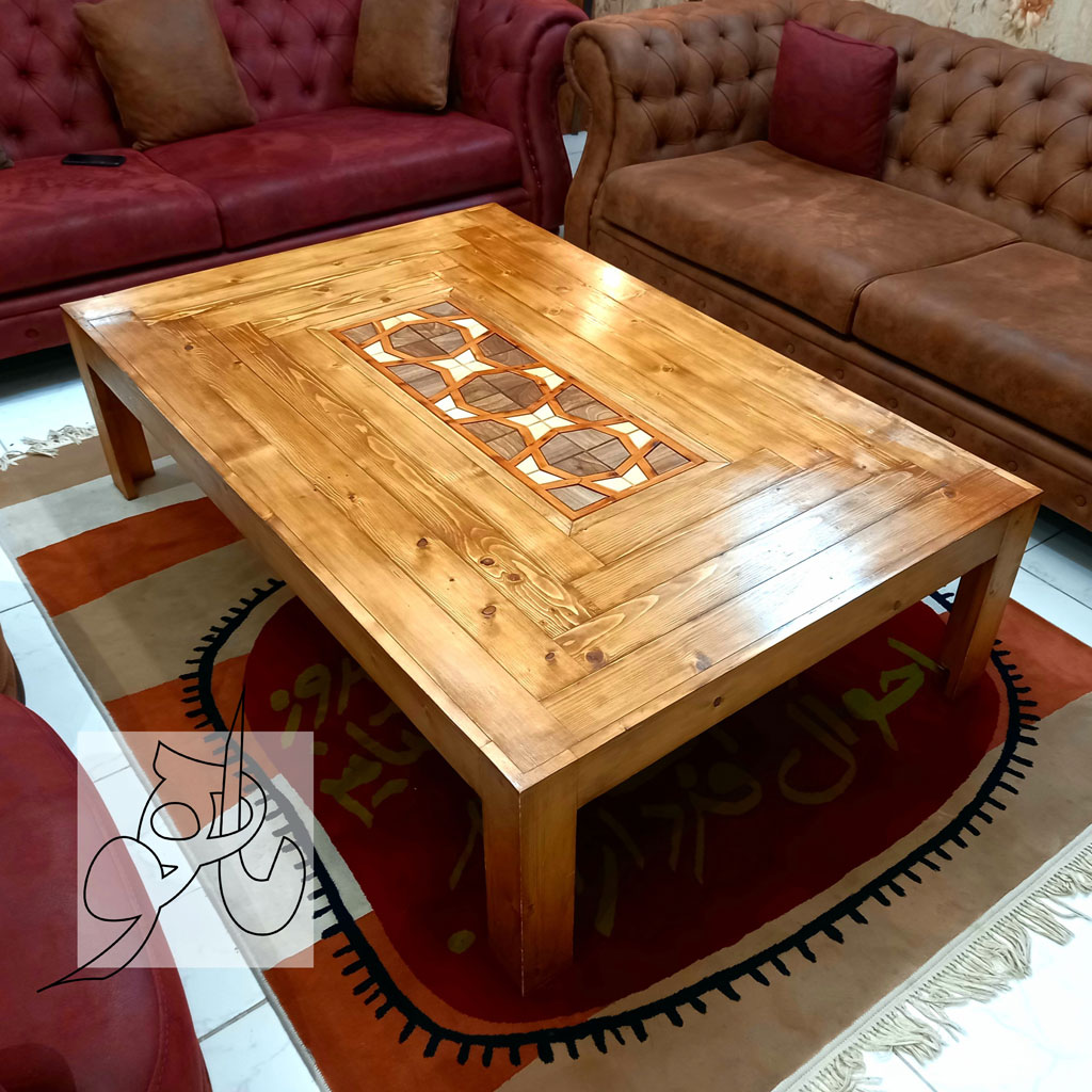 میز جلو مبلی تمام چوب مدل هینام